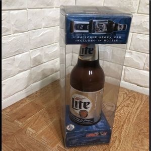 Miller Lite Limited edition rusty Wallace NASCAR car and bottle decor